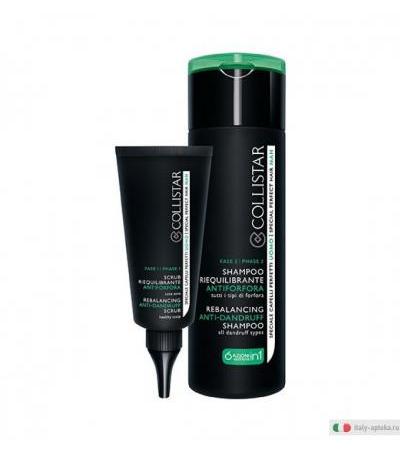 Collistar Linea Uomo Trattamento Riequilibrante antiforfora Scrub+ Shampoo capelli 6in1