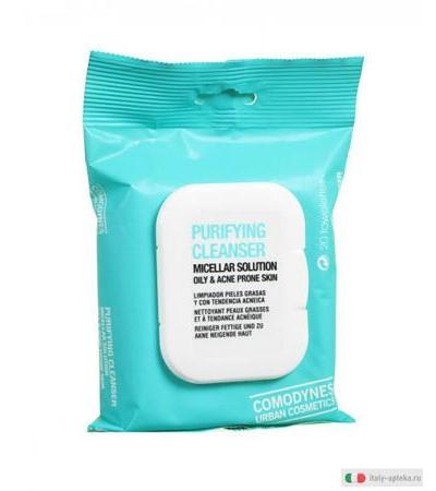 COMODYNES PURIFYING CLEANSER Salviette pelle grassa e acne 20 salviette