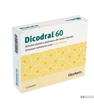 Dicodral 60 Soluzione reidratante orale Gusto Banana 12 bustine da 4,78g