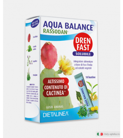 Dietalinea Aqua Balance Rassodan Dren Fast 10 bustine solubile gusto ananas