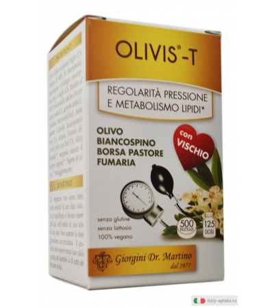 Dr. Giorgini Olivis -T integratore per regolarità pressione e metabolismo lipidi 500 pastiglie