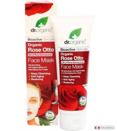Dr. Organic Rose Face Mask idratante e tonificante 125ml
