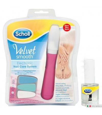 Dr Scholl Velvet Smooth Electronic Nail Care System Rosa Kit elettronico per le unghie