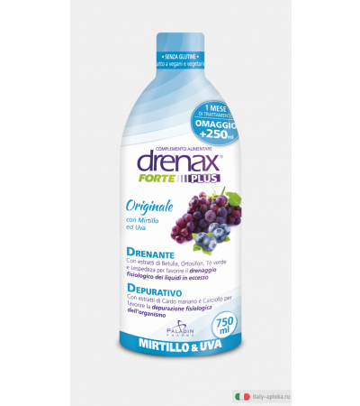 Drenax Forte Plus Originale con Mirtillo e Uva 750 ml