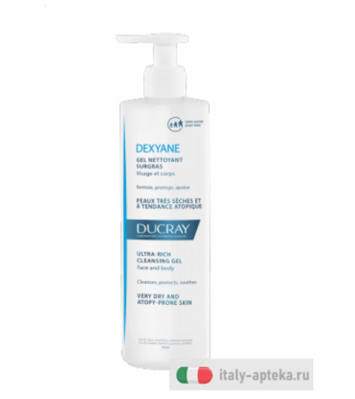 Ducray Dexyane Gel Detergente Surgras per pelle secca e atopica 400ml