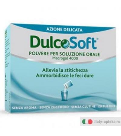 Dulcosoft Polvere per soluzione orale Macrogol 4000 20 bustine