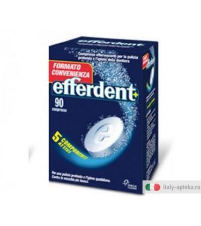 Efferdent+ compresse effervescenti per la pulizia e l'igiene della dentiera 90 compresse