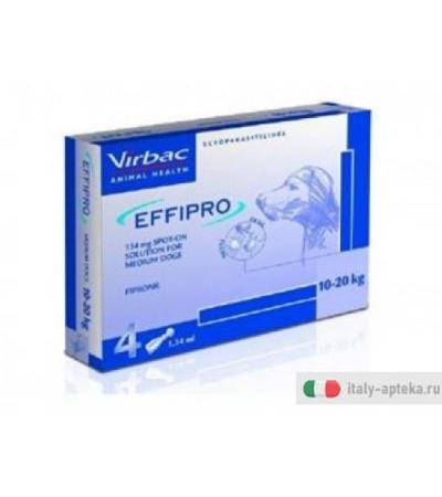 Effipro Spot-on Antiparassitario per cani di media taglia 4 pipette da 134 mg