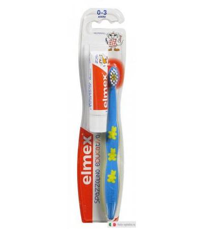 Elmex spazzolino educativo morbido 0-3 anni + dentifricio