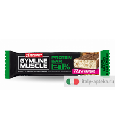 Enervit Gymline Muscle Protein Bar 27% barretta arachidi e caramello senza glutine 45g