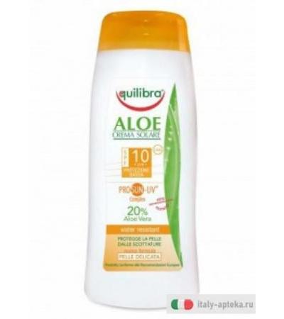 Equilibra Aloe Crema Solare SPF10 protezione bassa 200ml