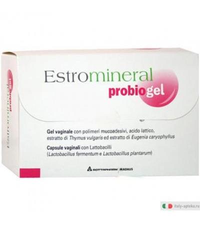 Estromineral Probiogel Gel Vaginale 6 Compresse + Applicatori 30ml