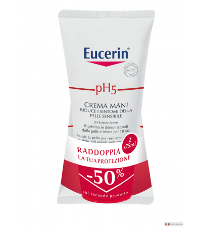 Eucerin pH5 Crema Mani secche e screpolate 2x75ml BIPACK