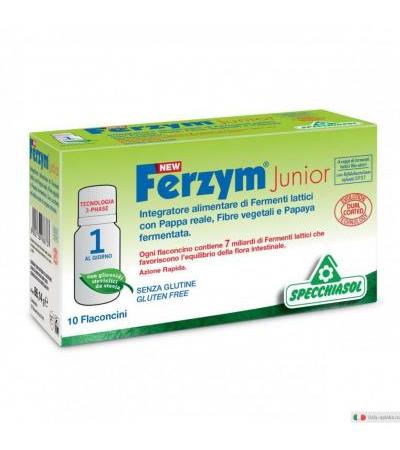 Ferzym Junior New Integratore Alimentare per l'equilibrio della Flora Intestinale 10 flaconcini da 8ml