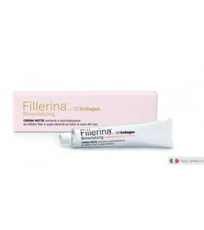 Fillerina Biorevitalizing con 3D Collagen Crema notte nutriente effetto filler Grado 3-Bio 50ml