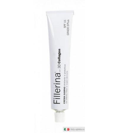 Fillerina con 3D Collagen crema giorno idratante e protettiva SPF 15 grado 3 plus 50 ml