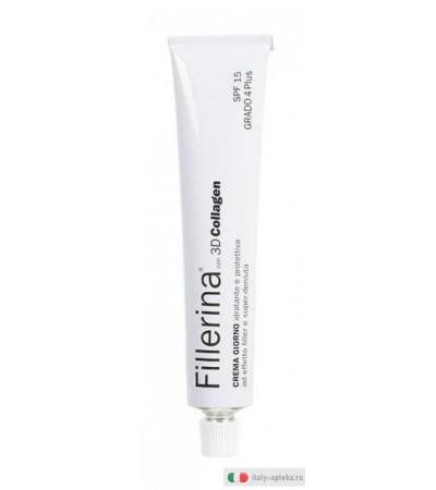 Fillerina con 3D Collagen crema giorno idratante e protettiva SPF 15 grado 4 plus 50 ml