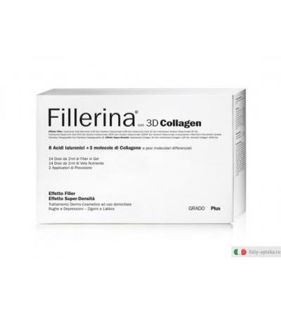 Fillerina con 3D Collagen Trattamento effetto riempitivo Grado 3 Plus 2x30ml