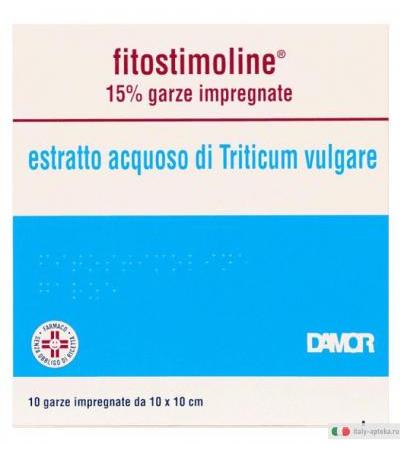 Fitostimoline Crema Garze Cicatrizzanti Impregnate 15% 10 Pezzi