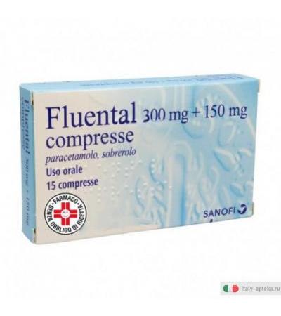 Fluental Paracetamolo 300mg + 150mg 15 compresse