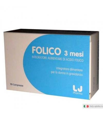 Folico 3 mesi integratore alimentare utile in gravidanza 90 compresse