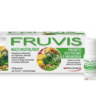 Fruvis Multi-Vegetalfruit pronto sostegno e memoria 12 flaconcini