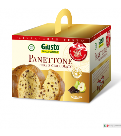 Giusto Panettone Pere e Cioccolato senza glutine 500g