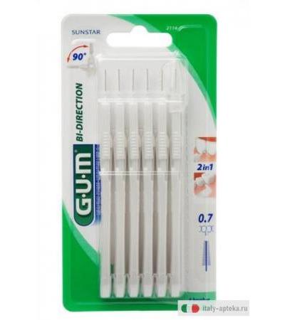 Gum Bi-Direction 6 brushes 0.7