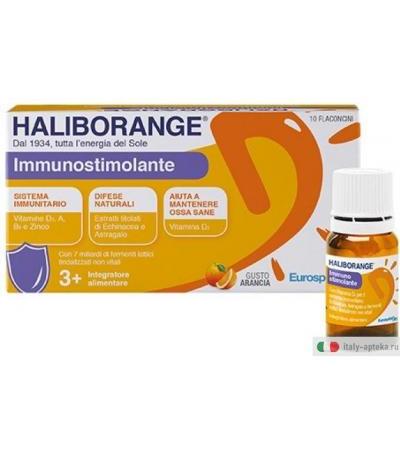 Haliborange Immunostimolante utile per le difese immunitarie gusto Arancia 10 flaconcini