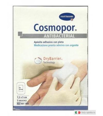 Hartmann Cosmopor Antibacterial Medicazione Adesiva 7.2x5cm 5 pezzi