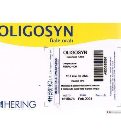 Hering Oligosyn soluzione orale ferro 15 fiale da 2 ml medicinale omeopatico