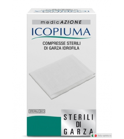 Icopiuma compresse sterili di garza idrofila 6 pezzi 18x40