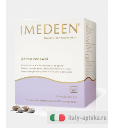 Imedeen Prime Renewal formula anti-invecchiamento della pelle 1 mese di trattamento 120 compresse