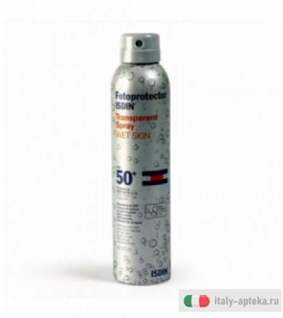 Isdin Fotoprotector Transparent Spray WET SKIN SPF50+ protezione solare per pelle bagnata 250ml