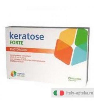 Keratose Forte Photoaging complemento alimentare di vitamica C, vitamina E, GLA con estratto da microalga Haematococcus 20 capsule