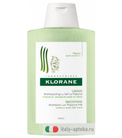 Klorane Shampoo al latte di papiro nutritivo e lisciante 400ml