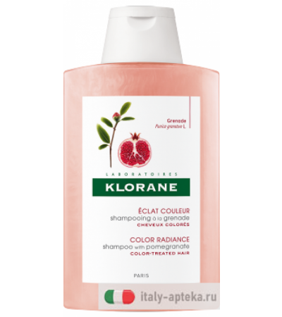 Klorane Shampoo al melograno indicato per i capelli tinti 400ml