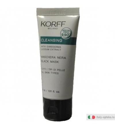 Korff Cleansing Maschera Nera viso per tutti i tipi di pelle 30ml