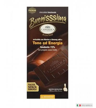 L'Angelica Tavoletta di Cioccolato Fondente 72% Buonissima utile per il tono 100g