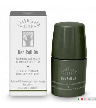 L'Erbolario Deo Roll Uomo Deodorante agli estratti di Baobab e Caffè Verde 50ml