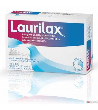 Laurilax soluzione rettale 4 monodosi