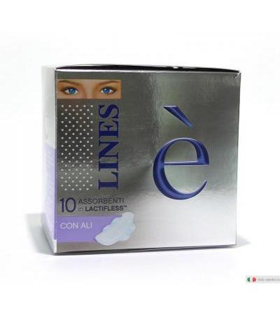 Lines Seta E' Ultra assorbenti con ali 10 pezzi