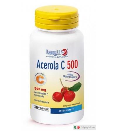 Longlife Acerola C 500 vitamina C 30 compresse masticabili