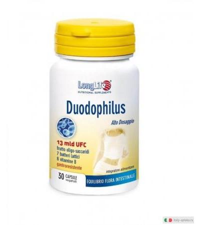 Longlife Duodophilus integratori di fermenti lattici vivi e attivi 30 capsule