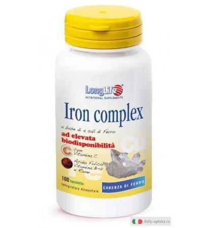 Longlife Iron Complex integratore ferro 100 tavolette