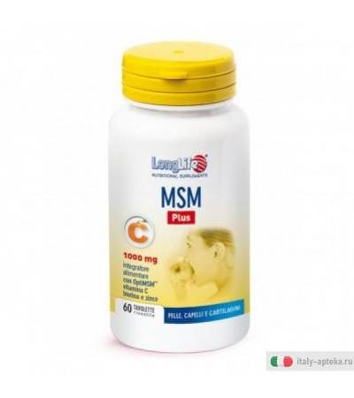 Longlife MSM Plus benessere della pelle 60 tavolette