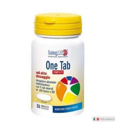 LongLife One Tab Complete Benessere Psico-Fisico 30 Tavolette