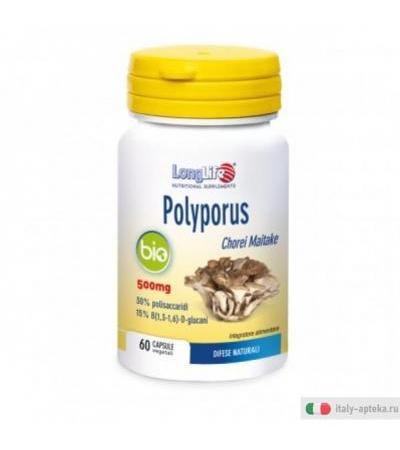 Longlife Polyporus Bio integratore alimentare per il sistema immunitario 60 capsule