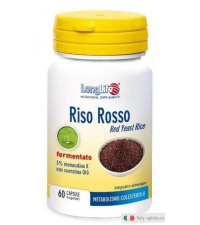 Longlife Riso Rosso metabolismo colesterolo 60 capsule vegetali