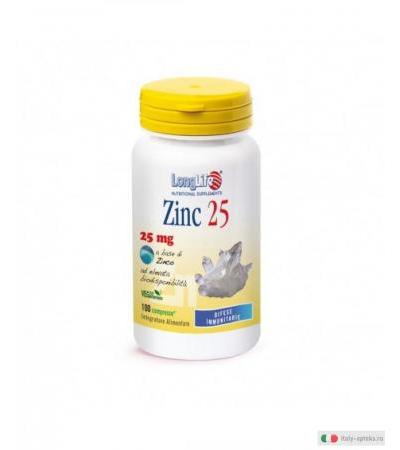 Longlife Zinc Catalizzatore Metabolico 25mg 100 compresse